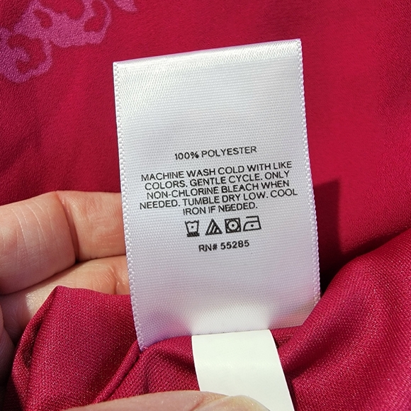 Express Sleeveless Front Tie Wide Leg Jumpsuit Magenta Purple Floral XL - Picture 9 of 11